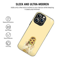 Bornstud Sunflower Girl Printed Case for iPhone 16 Pro white