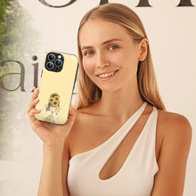 Bornstud Sunflower Girl Printed Case for iPhone 16 Pro white