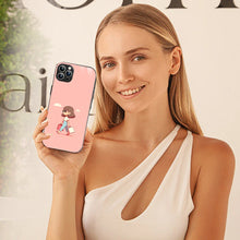 Bornstud Shopping Girl Printed Case for iPhone 12 Pro Pink
