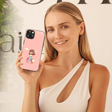 Bornstud Shopping Girl Printed Case for iPhone 15 Pink