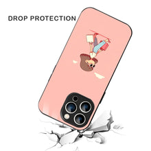 Bornstud Shopping Girl Printed Case for iPhone 15 Pro Pink
