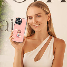 Bornstud Shopping Girl Printed Case for iPhone 16 Pro Pink