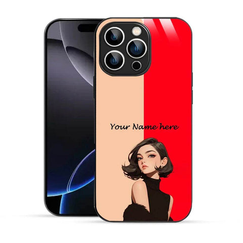 Bornstud Personalised my Name Printed Case for iPhone 16 Pro Bright Red - Bornstud