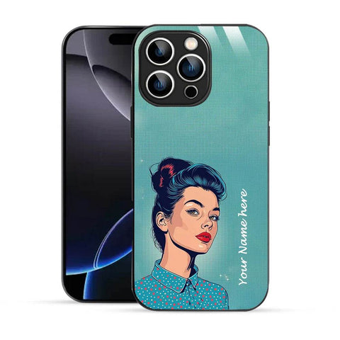 Bornstud Personalised my Name Printed Case for iPhone 16 Pro Moonstone Blue - Bornstud