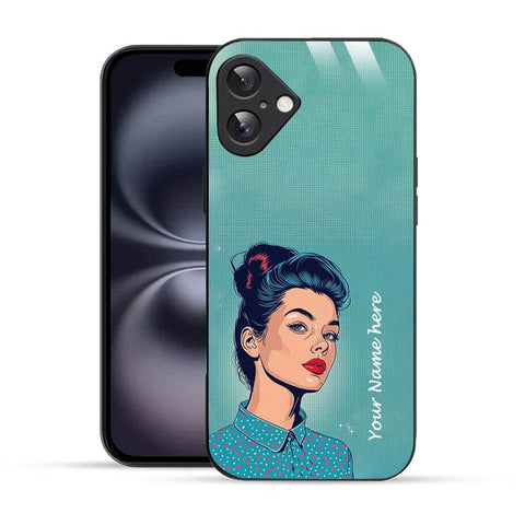 Bornstud Personalised my Name Printed Case for iPhone 16 Plus Moonstone Blue - Bornstud