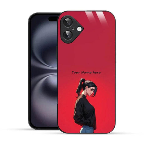 Bornstud Personalised my Name Printed Case for iPhone 16 Plus Deep Carmine - Bornstud