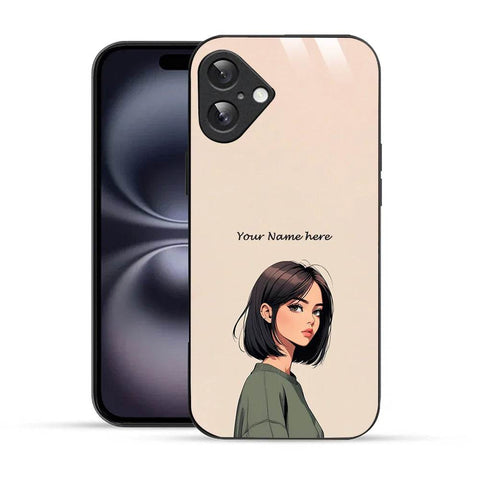 Bornstud Personalised my Name Printed Case for iPhone 16 Plus Almond - Bornstud