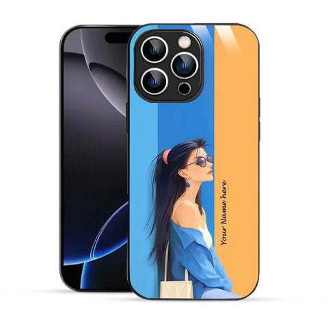 Bornstud Personalised my Name Printed Case for iPhone 16 Pro Picton Blue - Bornstud
