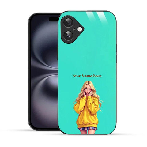 Bornstud Personalised my Name Printed Case for iPhone 16 Plus Aqua Marine - Bornstud