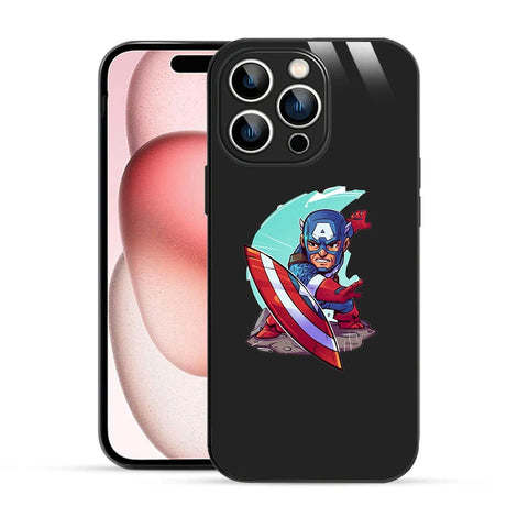 Bornstud Captain America Chibi Style Printed Case for iPhone 15 Pro Max