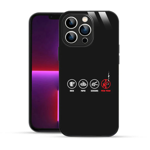 Bornstud Rock Paper Scissors Pew Printed Case for iPhone 13 Pro