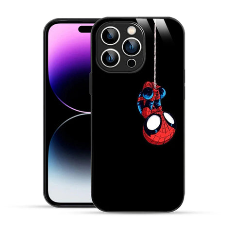 Bornstud Hanging Spider-Man Printed Case for iPhone 14 Pro