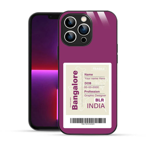 Bornstud Personalised my City tag Printed Case for iPhone 13 Pro Max Boysenberry