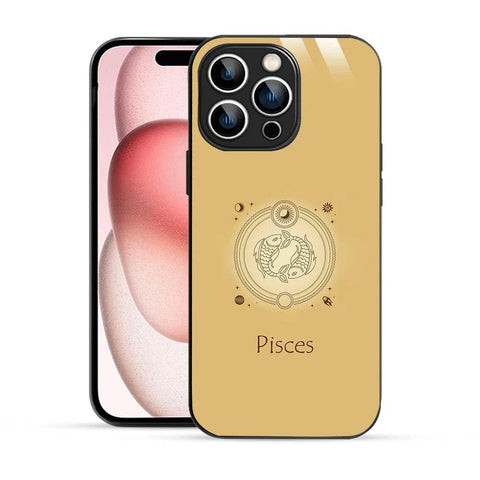 Bornstud Zodiac Pisces Yellow Printed Case for iPhone 15 Pro - Bornstud
