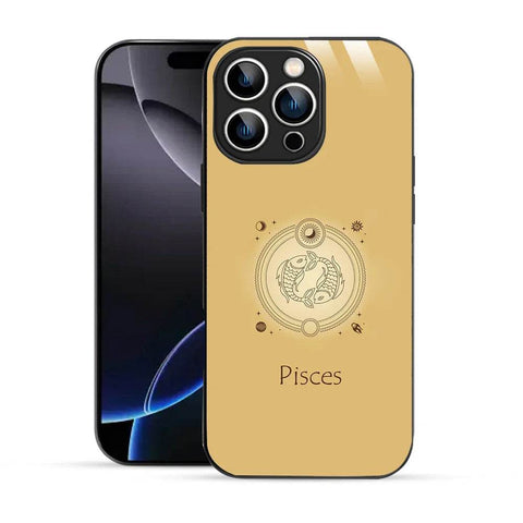 Bornstud Zodiac Pisces Yellow Printed Case for iPhone 16 Pro Max - Bornstud
