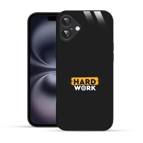 Bornstud Hard Work Quote Printed Case for iPhone 16 Plus