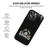 Bornstud Genius Mind Quote Printed Case for iPhone 14 Pro