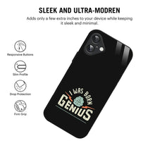 Bornstud Genius Mind Quote Printed Case for iPhone 16 Plus