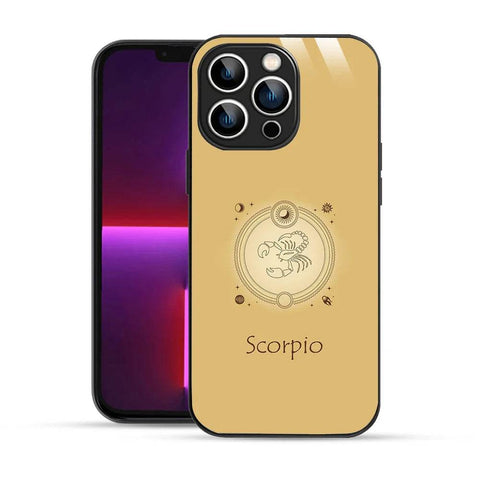 Bornstud Zodiac Scorpio Yellow Printed Case for iPhone 13 Pro - Bornstud