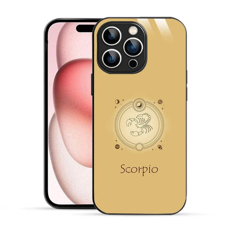 Bornstud Zodiac Scorpio Yellow Printed Case for iPhone 15 Pro - Bornstud